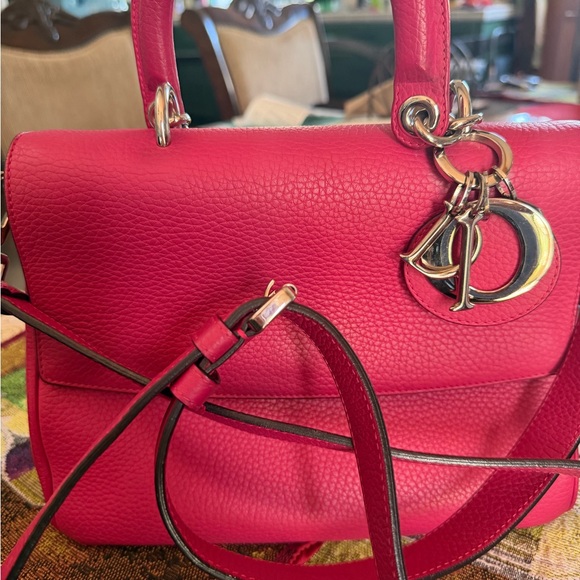 Dior Fuchsia Leather Top-Handle Satchel with Silver Hardware - Picture 5 of 5